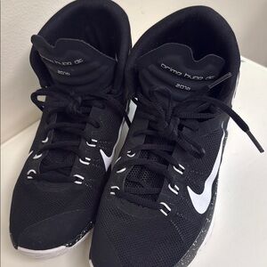 Black and White High-Top Sneakers